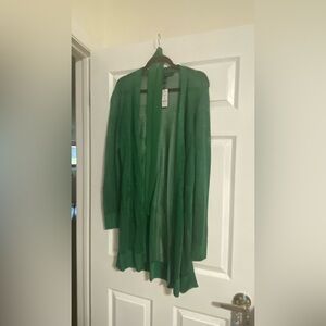 Beautiful emerald green net belted coverup